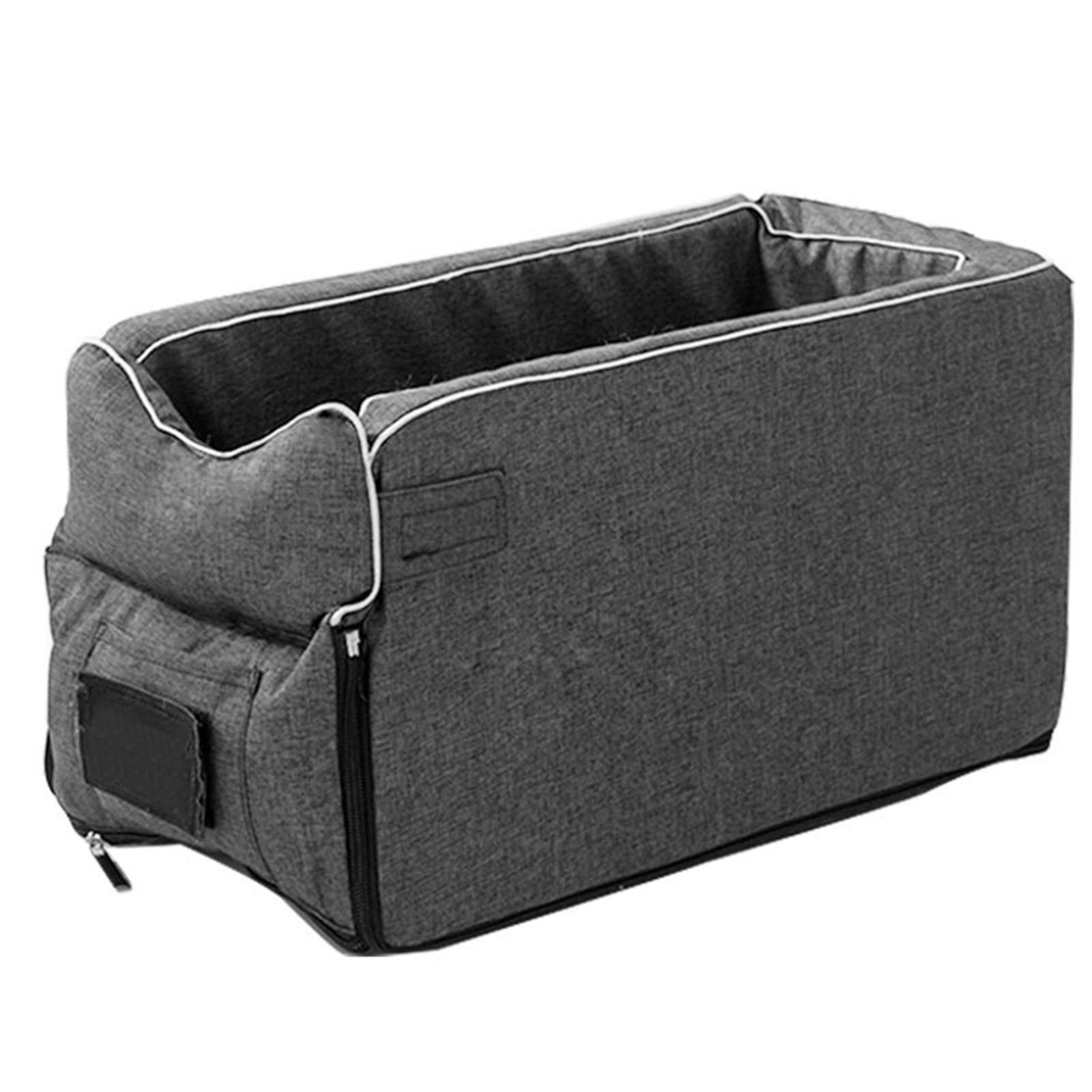 Auto Armlehne Nest Auto Haustier Matte Vier-Jahreszeiten Universal Katze Nest Haustier Autositz Haustier Auto Träger grau