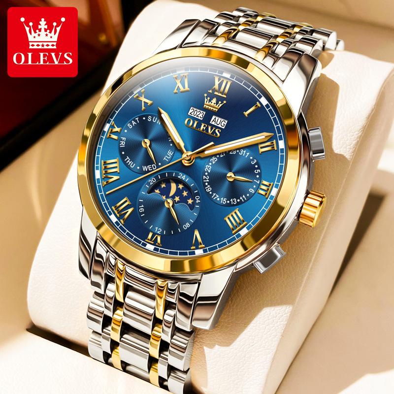 OLEVS Marke Uhr Wasserdichte Multi-funktionale Mechanische Uhr Herren Uhr Männer