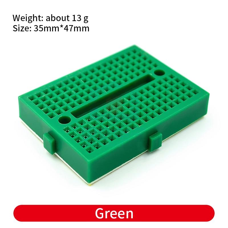 Steckbrett 400 700 750 830 Löcher MB-102 Lötfreie PCB Mini Test Board ZY-204 1600pts Prototyp Board Jumper Draht Kabel DIY Kit SYB-170 green