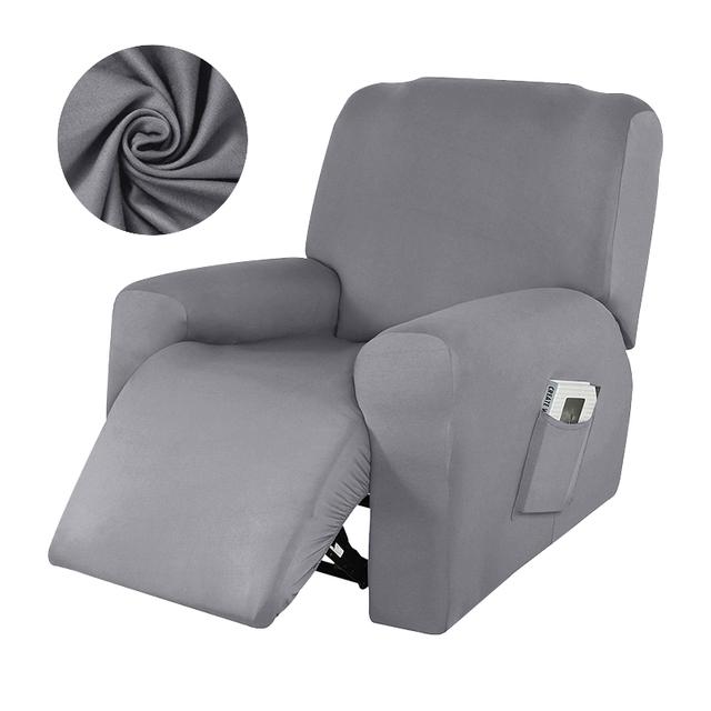 Wasserdichte Sessel-Wohnsofa-Abdeckungen Hohe Elastizität Lazy Boy Sessel-Schutzhüllen Sanfte Anti-Rutsch-Sessel-Schonbezüge Für Zuhause 1 Seat (27-38in) silber