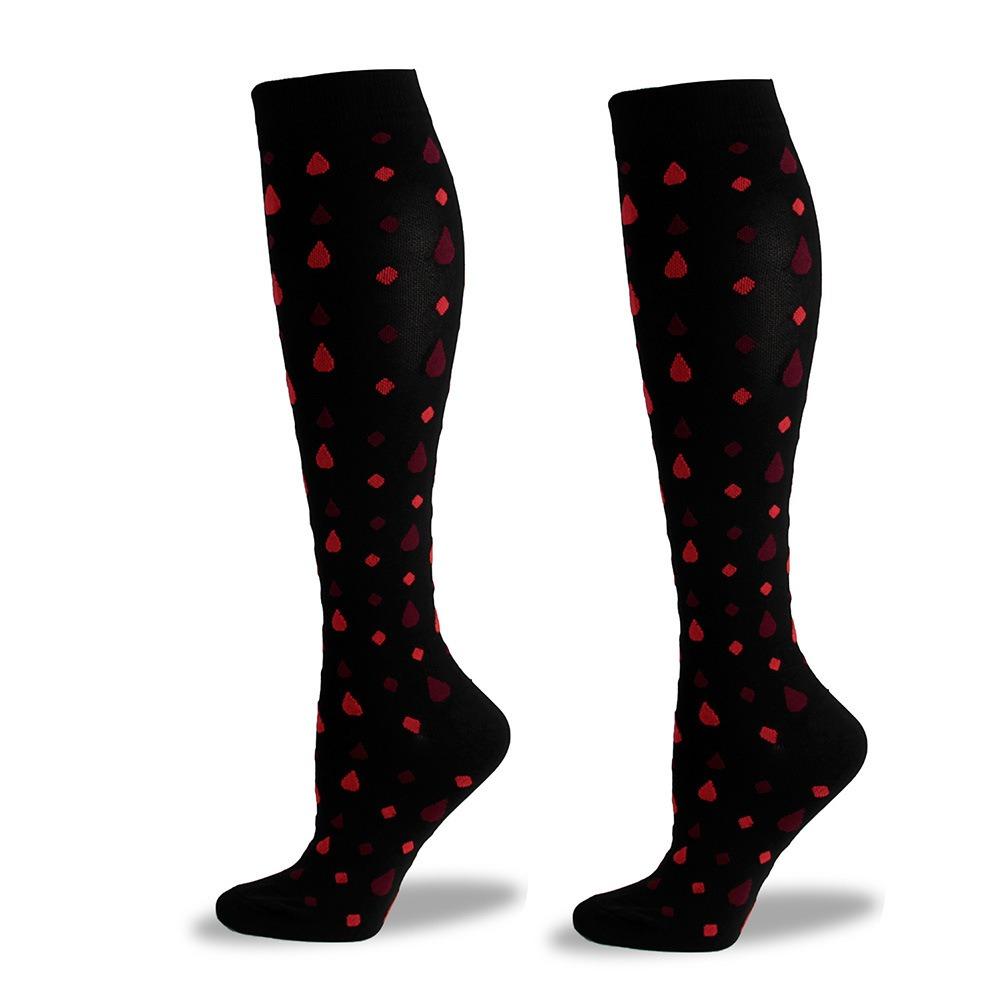 Varikozele Socken Kompressionssocken Halloween Schädel Knochen Fledermaus Zahn Herren Sportsocken Radfahren Laufen Krankenschwester Damen Socken Geschenk EU 35-39