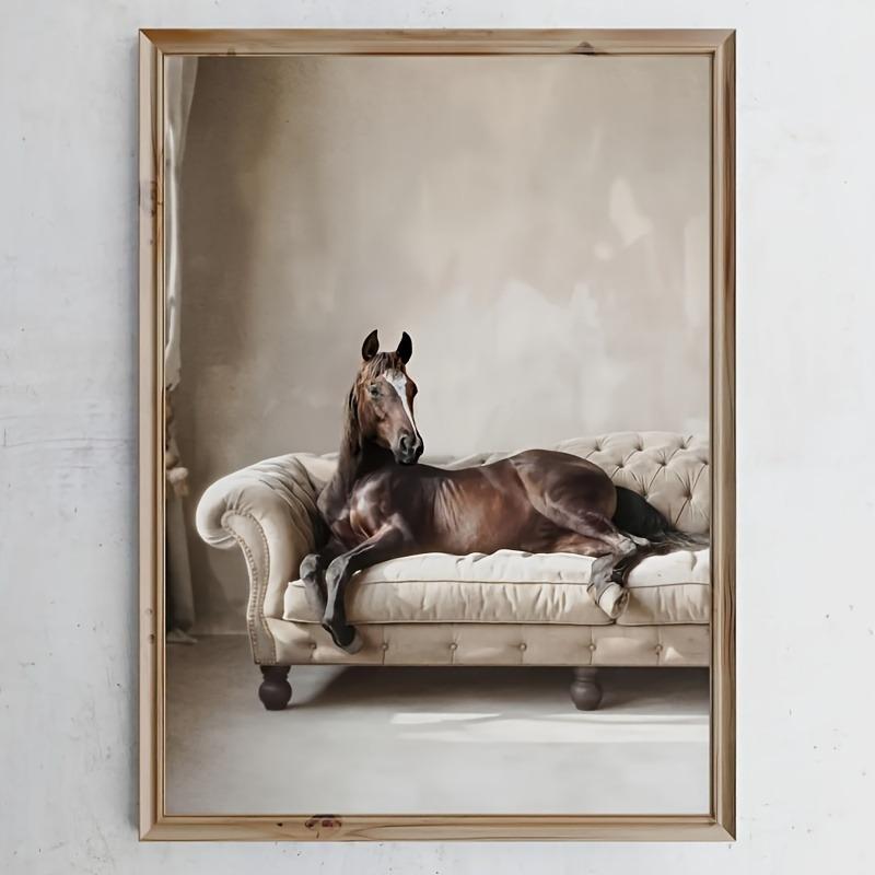 Bauernhof Pferde Wandkunst Vintage Rustikale Pferde Poster Drucke Braune Pferde Leinwand Galerie Malerei Pferd Auf Sofa Stil Bilder Für Wohnzimmer 30x45cm