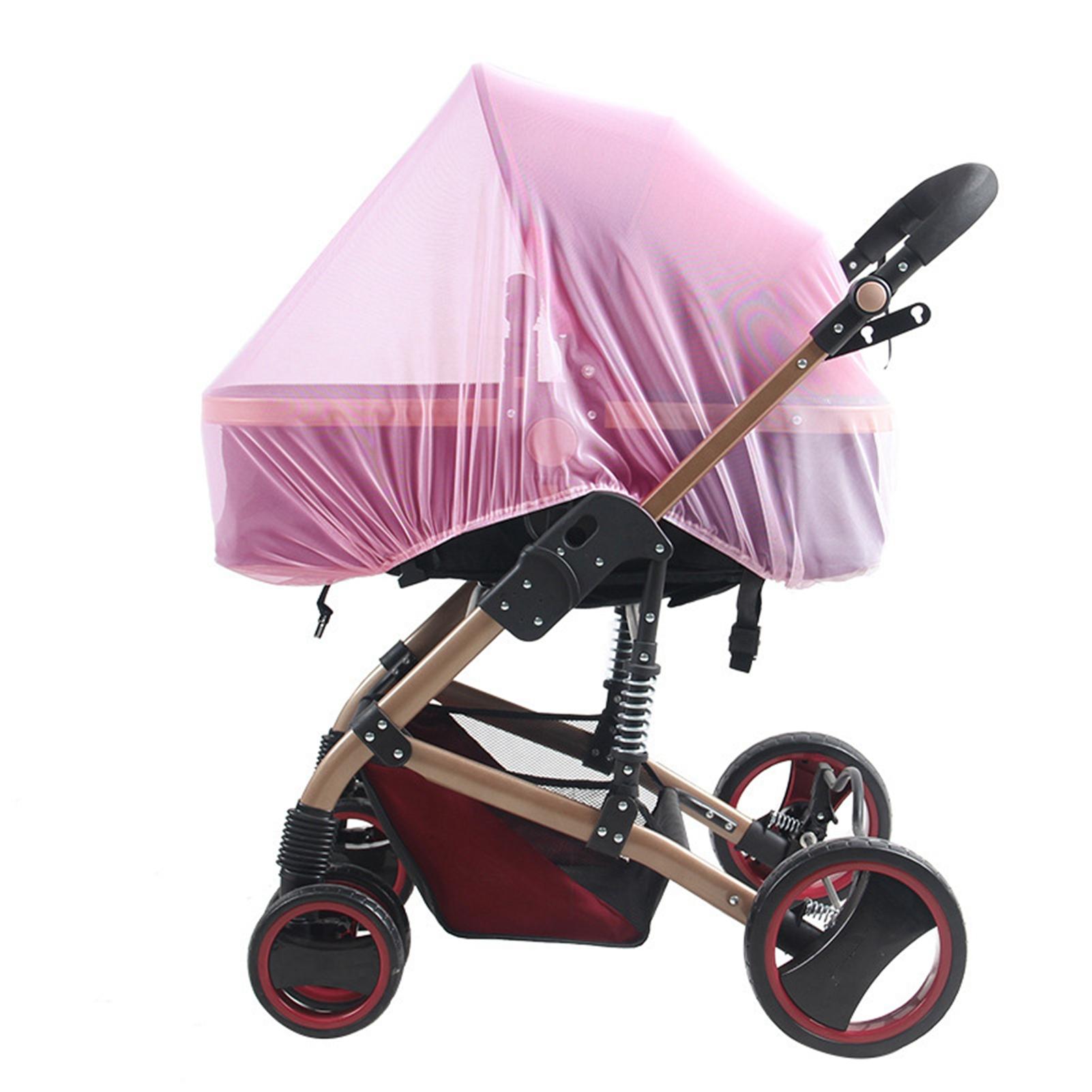 Buggy-Insektennetz, universell, weich, bequem, atmungsaktiv, verdickt, vollständig abgedecktes Buggy-Insektennetz rosa