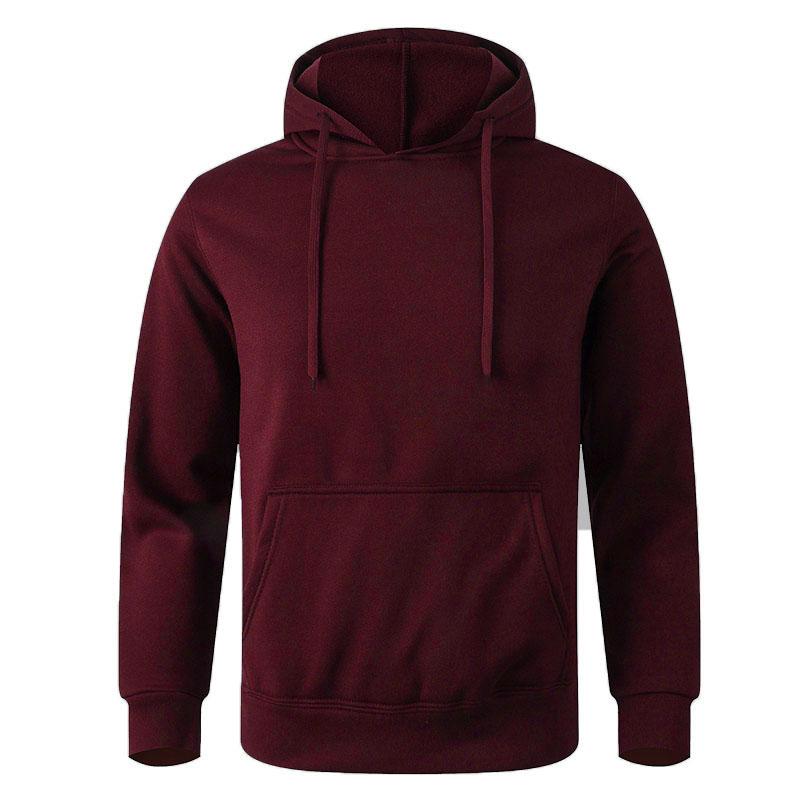 Männer Casual Hoodies Fleece Hip Hop Solide Pullover Sweatshirt Männer Sportswear Kleidung Sweatshirt männer Kleidung XXXL wein rot