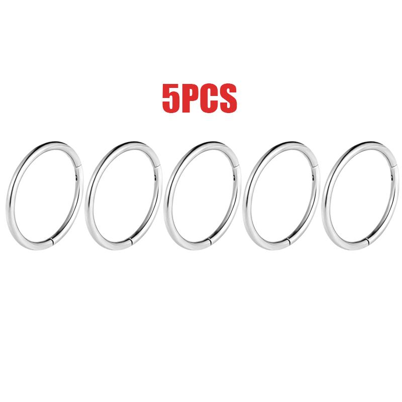 10 Stück Titan Nasenringe Septum Piercing Clicker Nasenreifen Piercings Klappbare Segmentringe Helix Piercing Unisex Körperschmuck 1.2x6mm