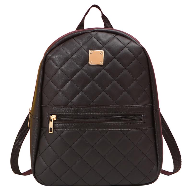 Bestickter Rucksack Große Kapazität Schultasche Modischer Rucksack 23*10*26CM schwarz
