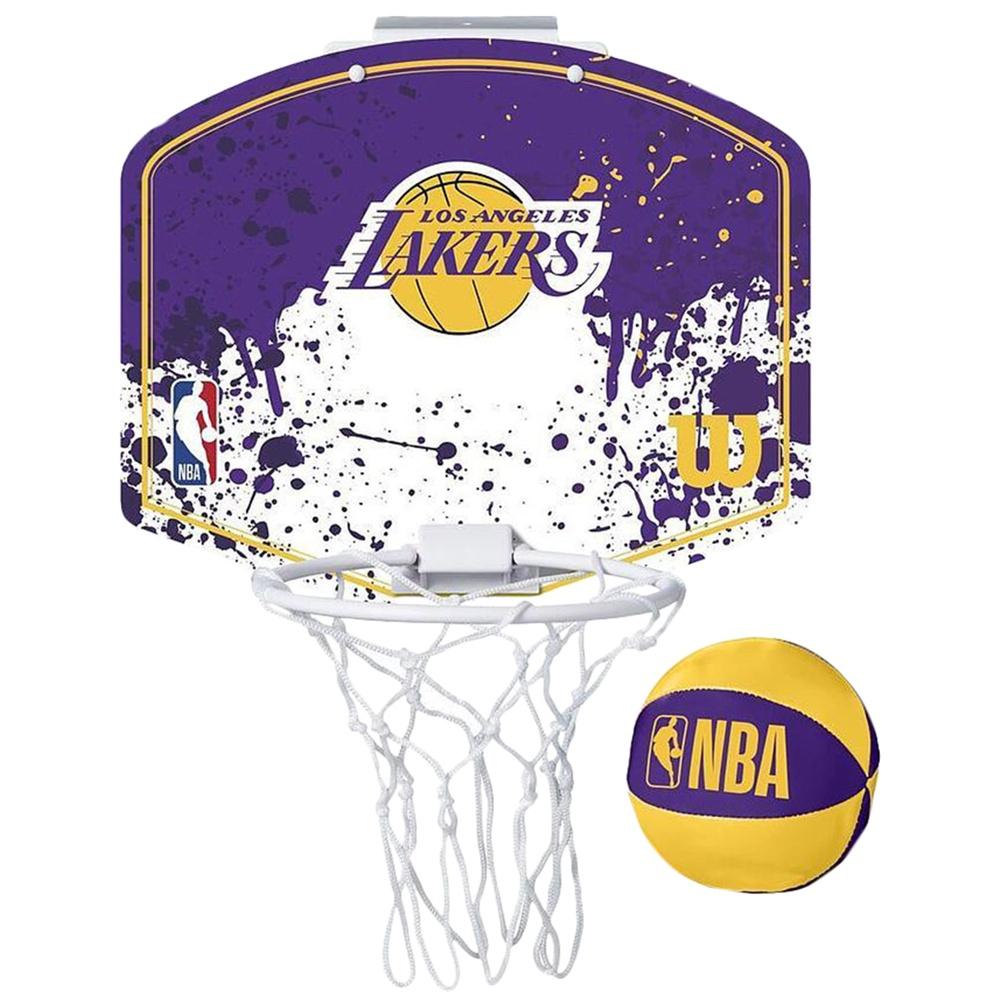 Wilson LA Lakers Mini-Basketballkorb-Set One Size