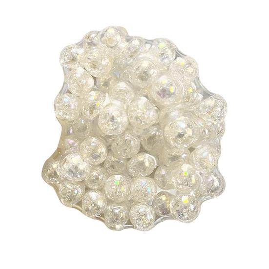 Mit Perlen gefüllter Stressball Spielzeug Angstabbau Quetschball sensorisches Spielzeug Kinder Jugendliche Erwachsene tragbar weicher TPR-Ball Kneifen Fidget-Spielzeug weiß