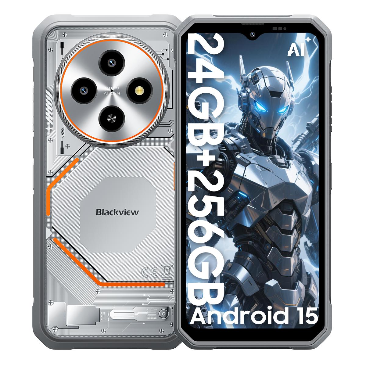 Blackview FORT 2 5G 8GB RAM 128/256GB ROM Android 15 Robustes Smartphone 6,56 Zoll 90HZ Mobiltelefon 5000mAh 8GB+256GB weiß