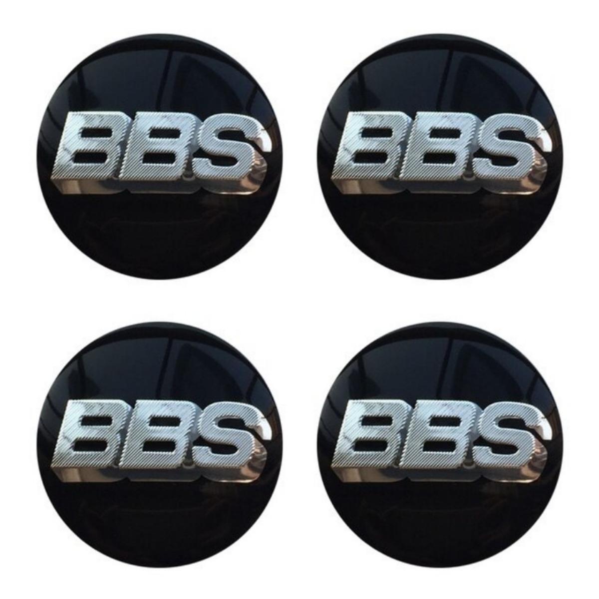 4 Stück 56mm 60mm 65mm 70mm 80mm BBS Logo Autoaufkleber für Auto Radnabendeckel Emblem Felge Nabenkappe Abzeichen Styling Zubehör 65mm Black&Silver