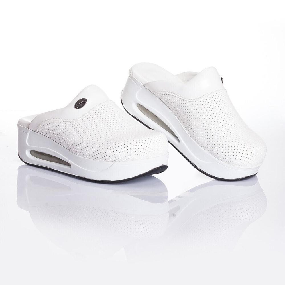 Weiße medizinische Clogs Damen Krankenschwester Hausschuhe Sabo Krankenhausschuhe rutschfeste Krankenschwester Arzt Hebamme chirurgische Sandalen 35