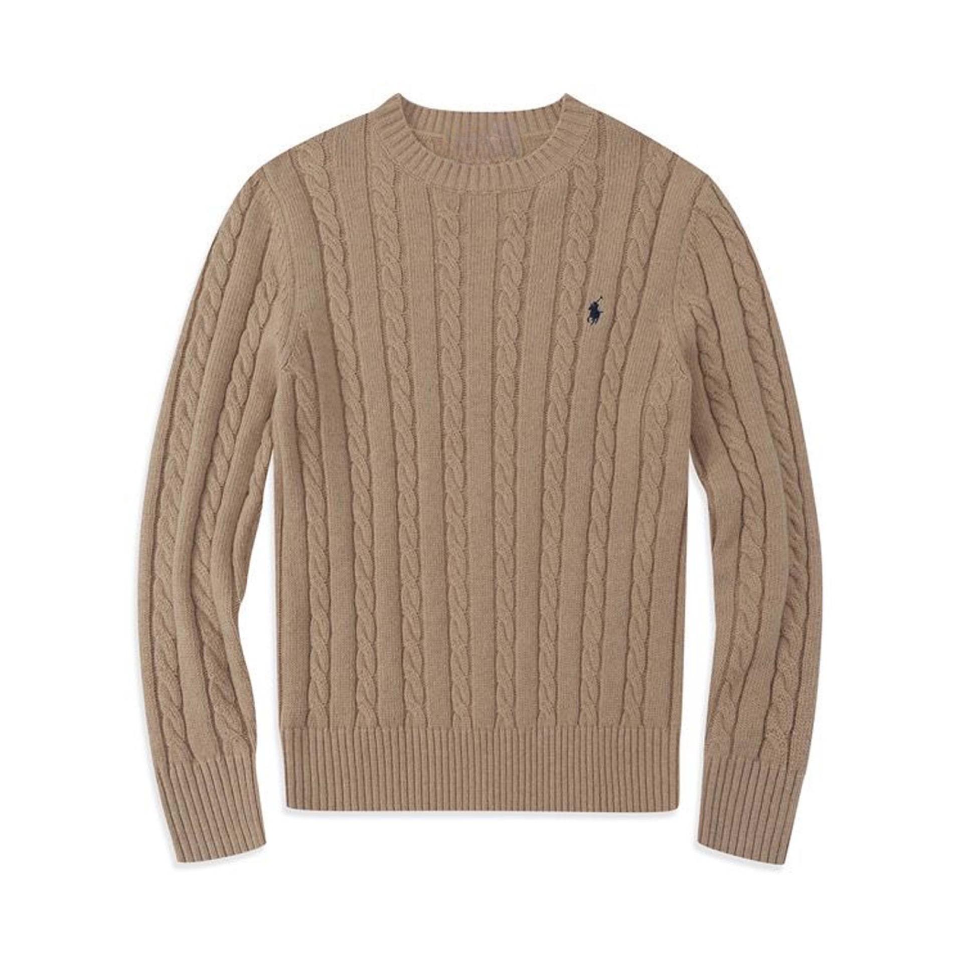 Urbaner Rundhals-Pullover Modisches Oberteil Strickpullover Lässiger Pullover Herrenbekleidung Herbst/Winter S kamelfarben