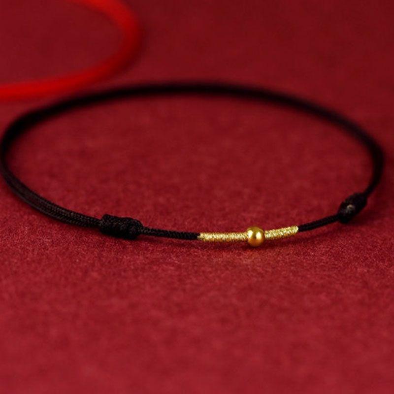 Mode handgemachte Armband rotes Seil Glück Armreif Frauen Männer beste Armband Fußkettchen Anklet schwarz