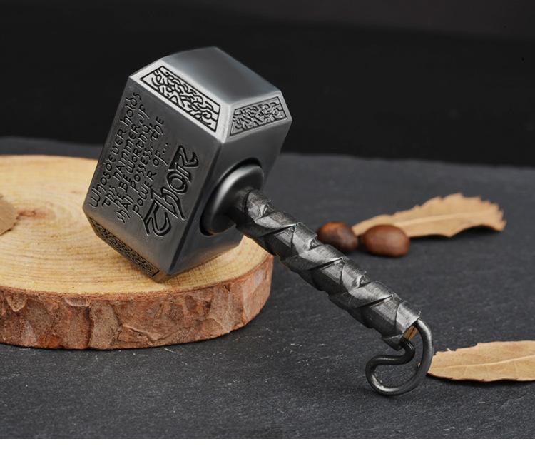 Lustiger Metallhammer Kinetisches Rotierendes Taschenspielzeug Fidget Spinner Geburtstags-Weihnachtsgeschenk Kinder Erwachsene Stressabbau Spielzeug Fingerspitzen-Spielzeug gray
