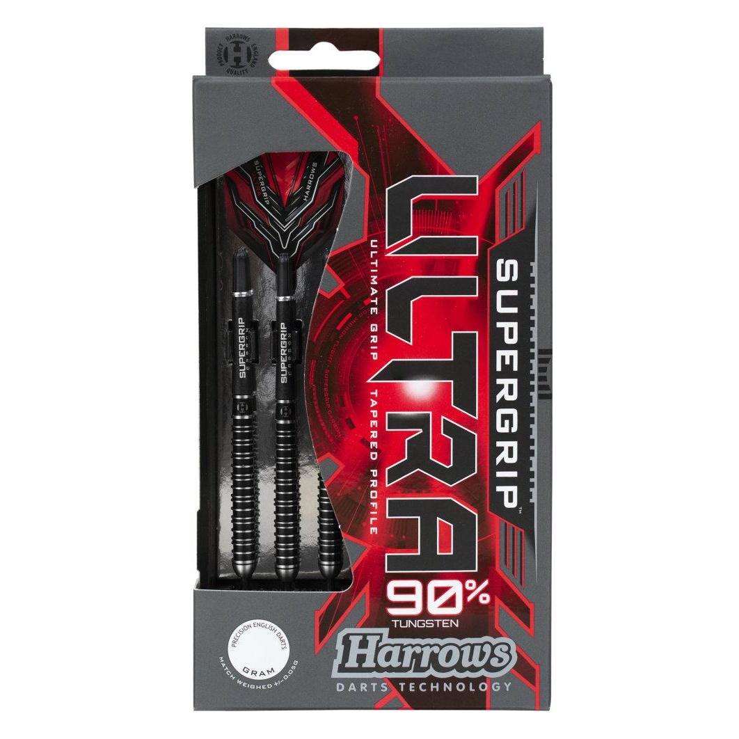 Harrows Supergrip Ultra Tungsten Darts-Set (Packung mit 3) 25g rot/schwarz