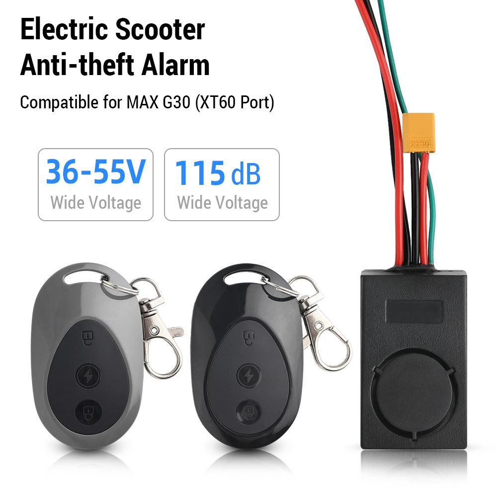 Fernbedienung Elektroroller Diebstahlwarnanlage mit sy Installation, Weitspannungsdesign, Sicherheit, 115 DB Alarmton für XT60 G30 Elektr black