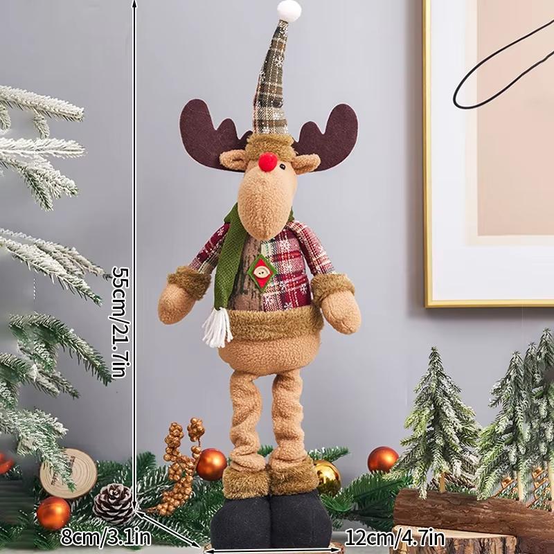 Teleskopische Weihnachtsfigur Frohe Weihnachten Dekorationen Weihnachtsmann Schneemann Rentier Ornamente Weihnachten Navidad Noel Geschenke white