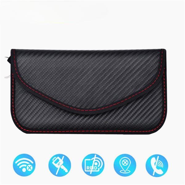 Signalblockierende Tasche Faraday Tasche Schild Käfig Tasche Brieftasche Telefon Fall Privatsphäre Schutz Autoschlüssel schwarz
