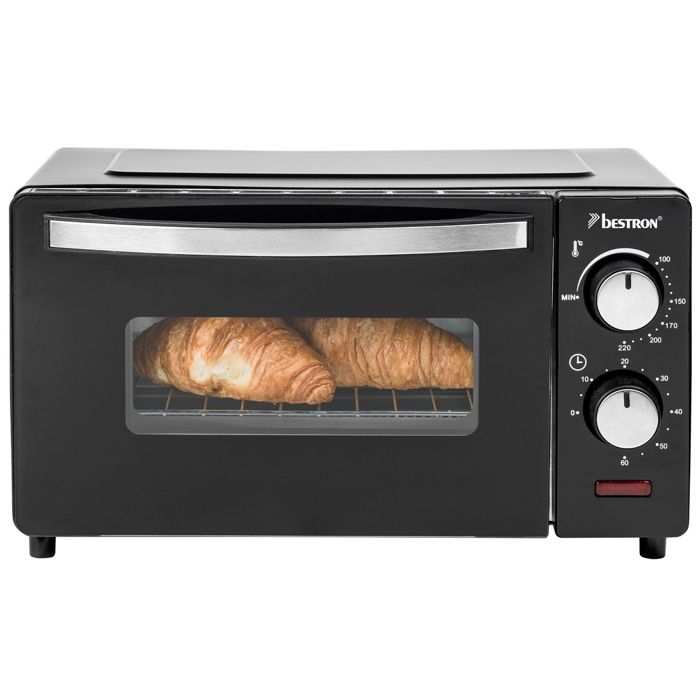 Bestron Mini-Backofen mit Grill AOV9 Schwarz 800 W 9 L