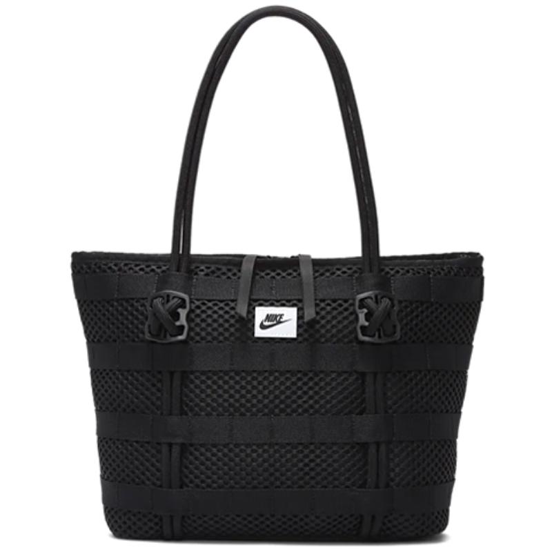 Nike Air Tragetasche Polyester Tragetasche Einkaufstasche Schultertaschen Handtaschen Normal Unisex Reines Schwarz Lässig CU2607-010