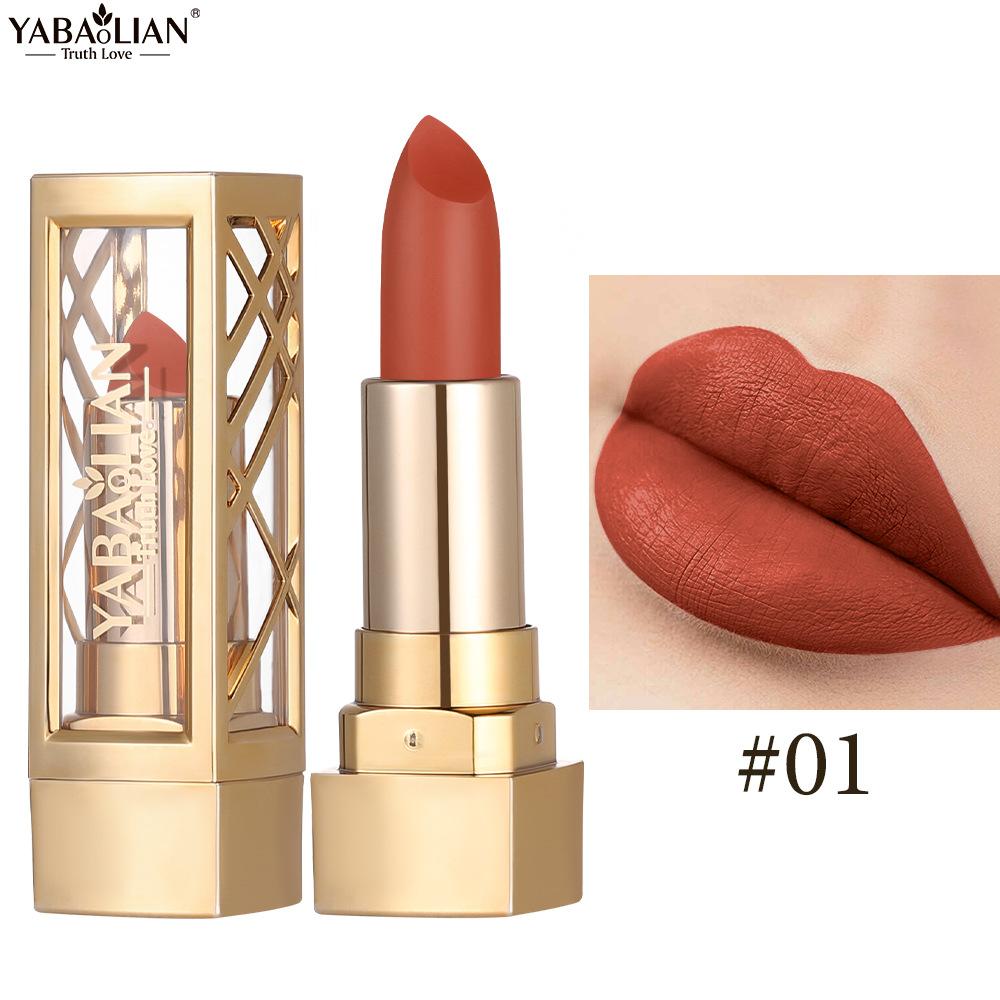 Lippenstift mit Perlglanzglanz und farbenfrohem Mikroglitzer-Samt und wasserfestem Lippenstift mit Perlglanzspiegel und feuchtigkeitsspendender Lipgloss in matter Nude-Optik