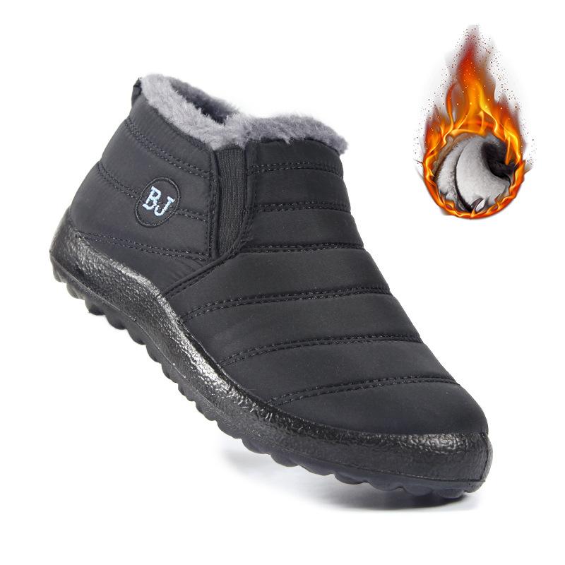 Damen Schneestiefel Plüsch Neue Warme Knöchelstiefel Für Damen Winterstiefel Wasserdicht Damenstiefel Damen Winterschuhe Damen Booties 40 schwarz