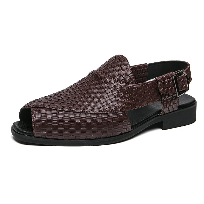 Neue Britische Stil Sandalen Männer Sommer Business Sandalen Für Männer Gute Qualität Casual Hochzeit Schuhe Sandalen Männer Yuppie Kleid Schuhe 45 braun