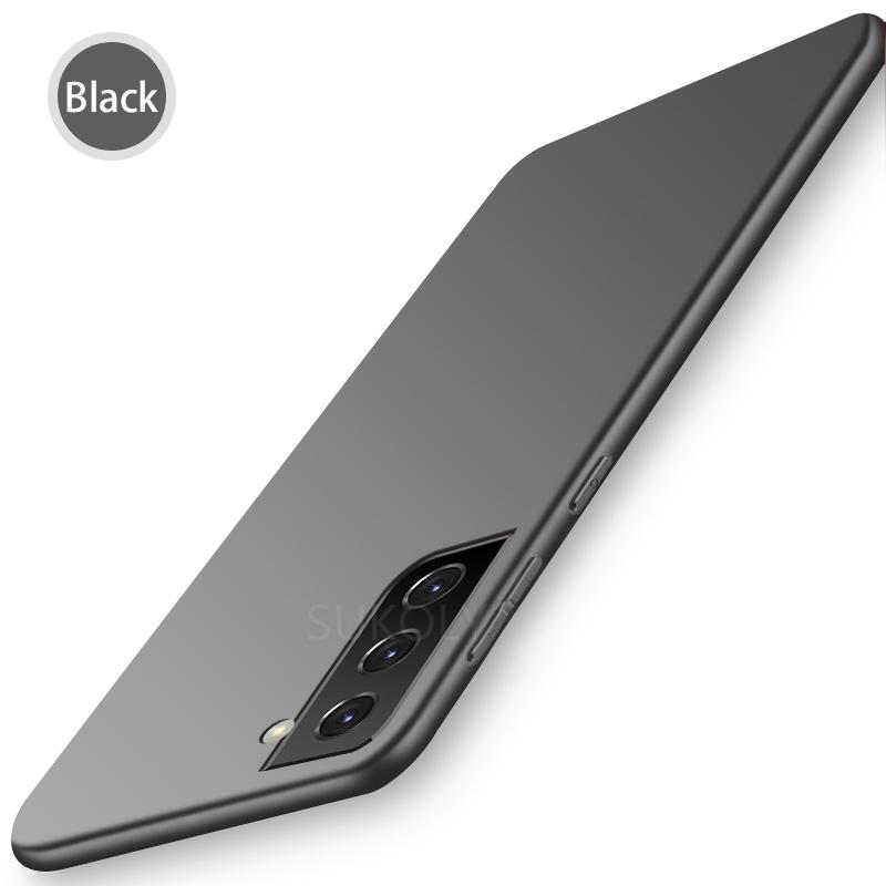 Ultradünne Handyhülle für Samsung S25 S24 FE S23 Ultra S22 Plus A56 A36 A55 A16 A26 A15 A25 A35 A54 A34 A12 5G Hülle Harte PC Matte Abdeckung Samsung S23 schwarz