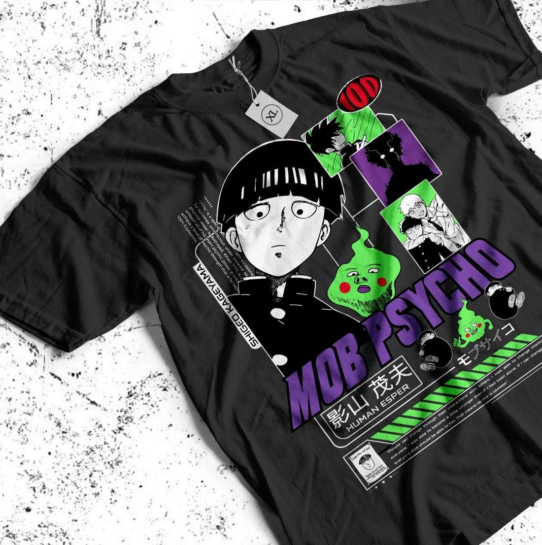 Mob Psycho 100 Manga Strip Anime Manga Geschenk Unisex Shirt T-Shirt Alle Größen S