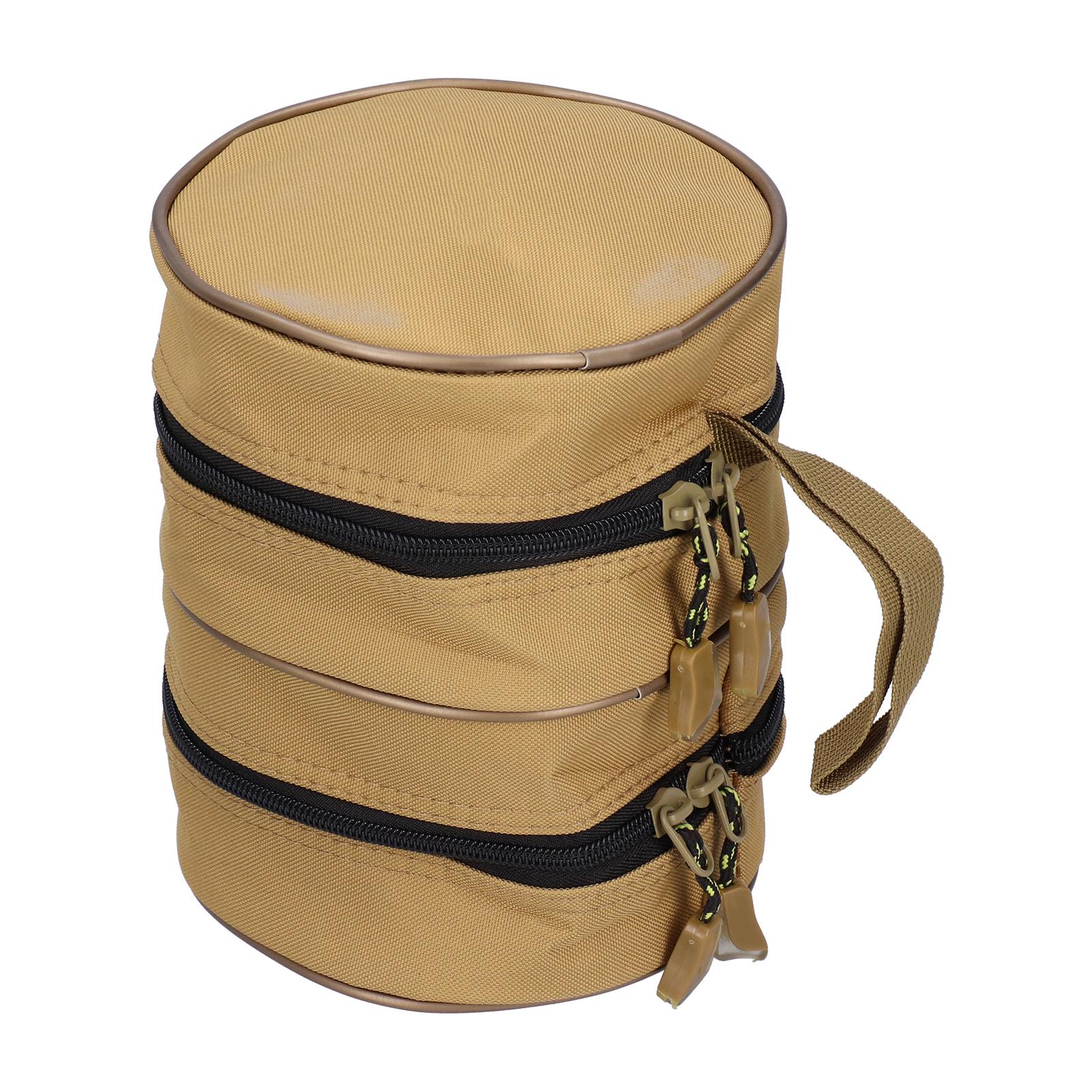 Runde Angelrolle Aufbewahrungstasche Doppelschicht Angelgerät Tasche Schutzhülle Beutel