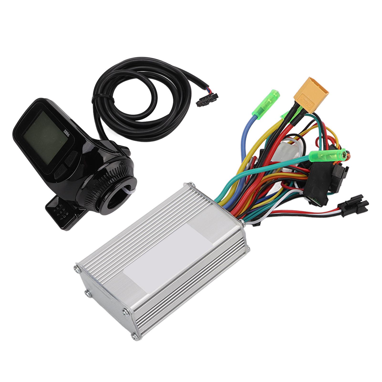 364860V 350W Motor Bürstenloser Controller Elektrofahrrad 3 Modi Sinuswellen-Controller-Kit mit LCD