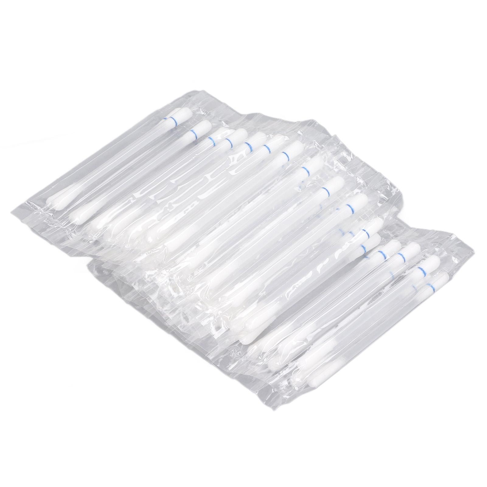 100 Stück Kochsalzlösung Baumwollreinigungsstäbchen für Piercings Ohrring Nase Bauchnabelreiniger Doppelseitig Einweg