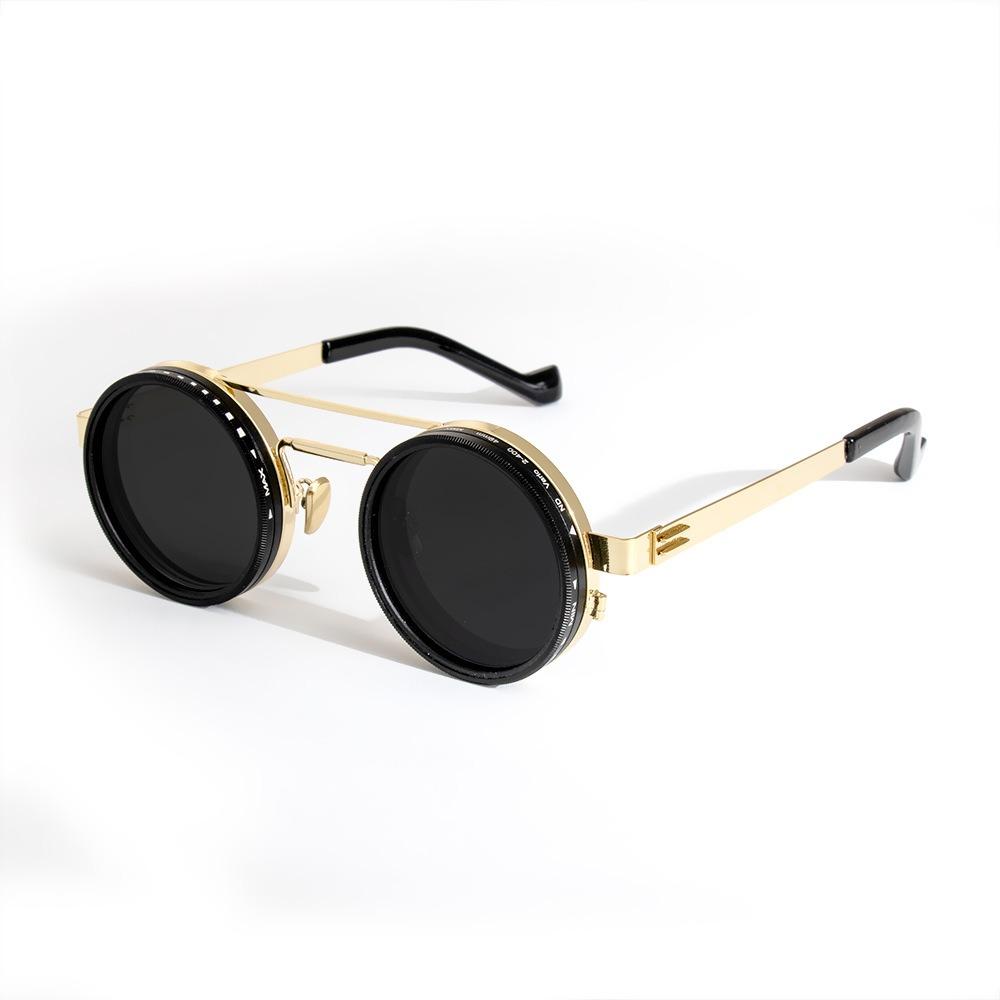 9-stufig verstellbare Dimmbrille ND2-400 Angel-Sonnenbrille Modische Polarisierte Sonnenbrille Outdoor Gold