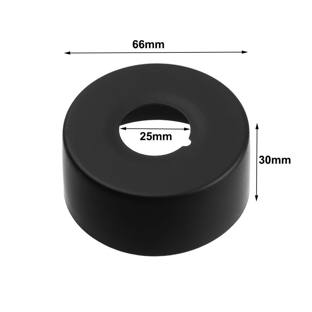 Schwarze Armatur Dekorative Abdeckung Edelstahl Wandflanschabdeckung Neue Brausearmflansch 66x25x30mm
