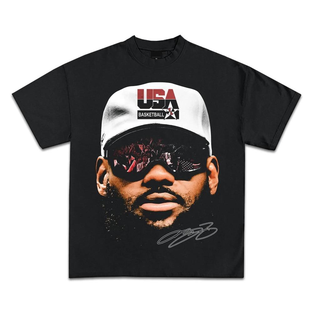 Allen Iverson  Mehr als Basketball  Vintage Grafik-T-Shirt, Übergroßes Basketball Streetwear Tee, Unisex Freizeit-Oberteil XL blau