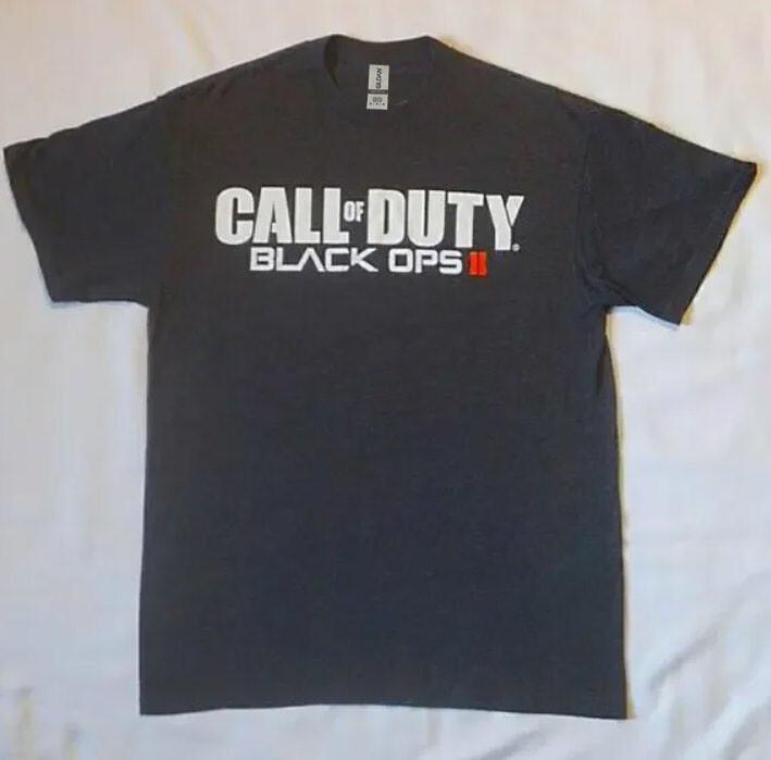 CALL OF DUTY BLACK OPS II Anthrazitgraues SS Rundhals-Grafik-T-Shirt M white