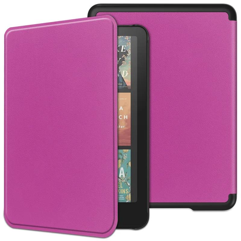 Funda für Kindle Paperwhite 2024 Hülle 7 Zoll PU Leder Flip Smart Cover für Coque Kindle Paperwhite 2024 Hülle der 12. Generation Paperwhite 2024 12th violett