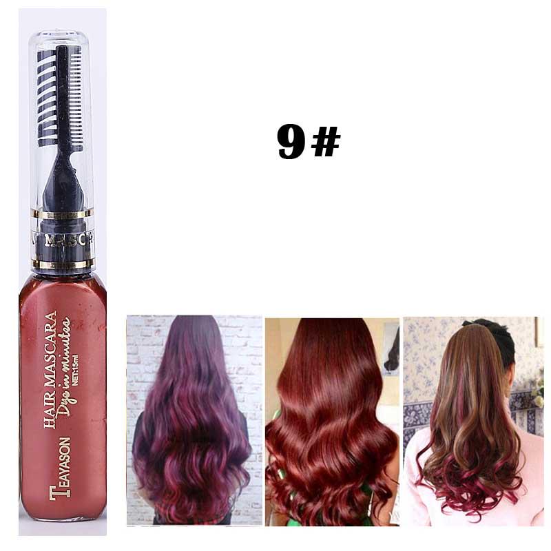 13 Farben Einmalige Haarfarbe Haarfärbemittel Temporäre ungiftige DIY Haarfarbe Mascara Farbstoff Cremepigmente