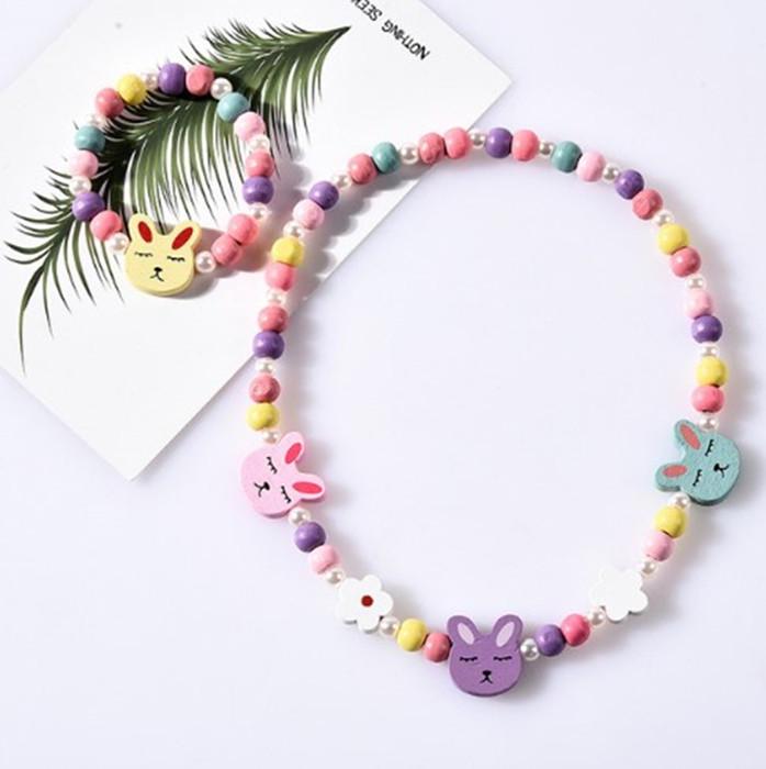Perlen Halskette Armband Schmetterlinge Blumen handgemachte Halskette Zubehör Kinder Geburtstagsgeschenke bunt