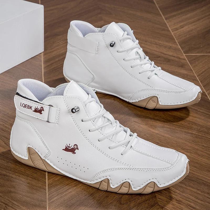 Herrenstiefel Neue Mode Luxus Arbeitsstiefel Outdoor Plateau Niedrig geschnitten Herren Bequeme Sneaker Lässig Original Herren Sneaker Angebote 37 weiß