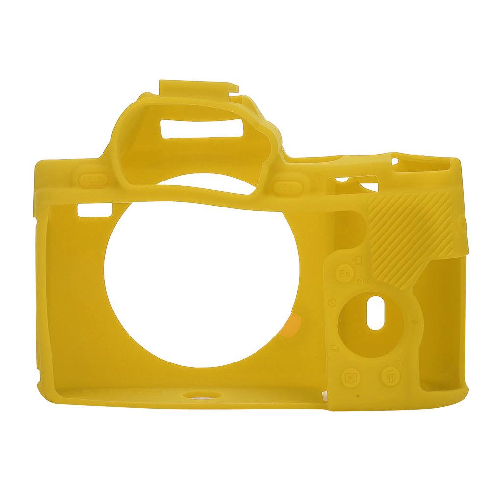 Dehnbare und robuste Silikonhülle für Digitalkamera für Sony A7R A7 A7S Waschbarer Schutz Gelb gelb