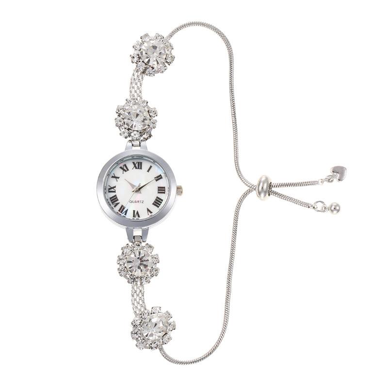 Elegante Damen-Quarzuhren, modische Stile, Damen-Armbanduhren, Top-Marke, beste Geschenke für Frau, Familie, Freund silber