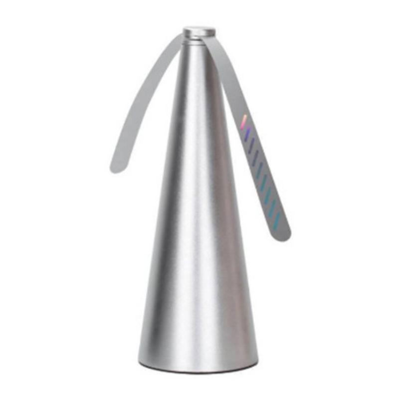 Tisch-Fliegenabwehr-Ventilator Leiser Betrieb Sicher für Innen- und Außennutzung Ideal für Esstische silber