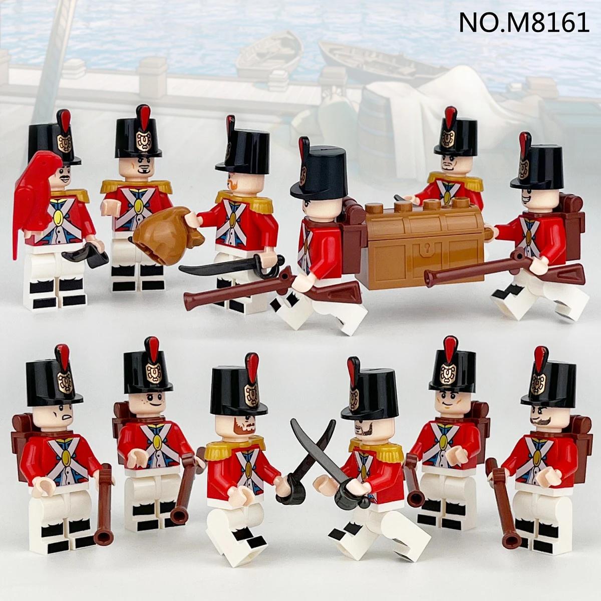 Pirat Königliche Marine Linieninfanterie Figuren Soldaten Uniform Bausteine Spielzeug Jungen Kinder brown