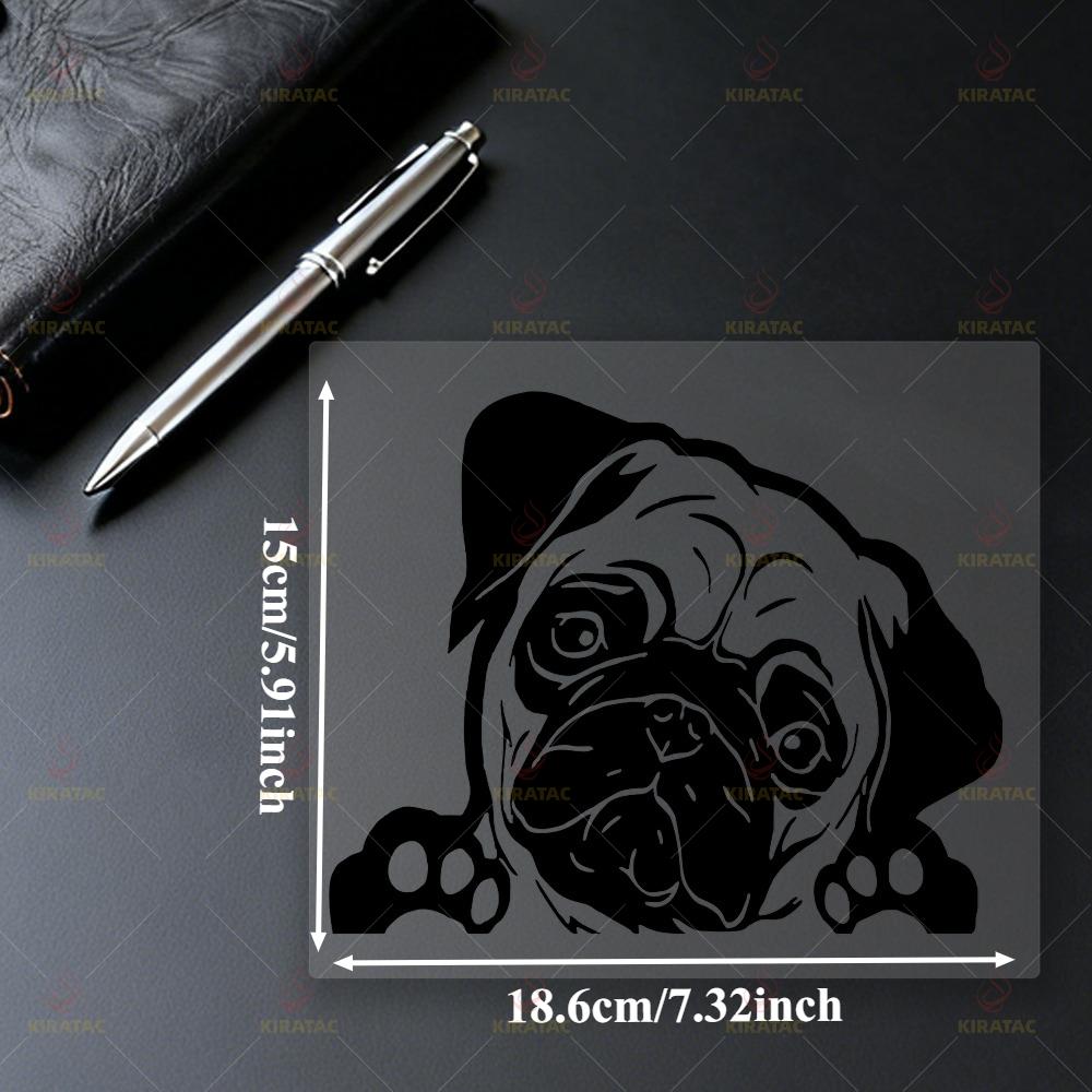 1 Stück Motorrad Hund Aufkleber Wasserdicht für DIY Verkleidung Helm Kraftstofftank Heckkoffer Autofenster Tür Roller Universal Vinyl Aufkleber High 15cm