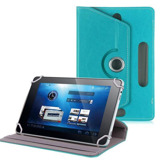 Kunstleder-Tablet-PC-Hülle, 360 Grad drehbarer Ständer, Universal-Halterung For 10 Inch Tablet Pc himmelblaue