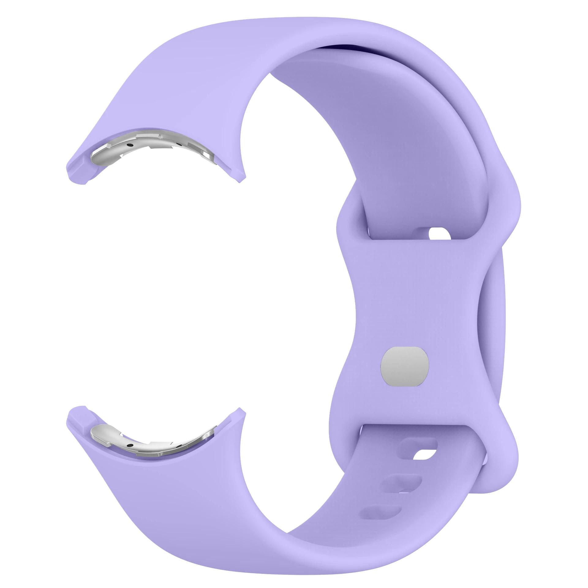 Silikonarmband für Google Pixel Watch 3, 41 mm, 45 mm, wasserdicht, Armband für Männer und Frauen, Armband für Pixel Watch 2, Pixel Watch 1 Pixel Watch 3 45mm licht lila