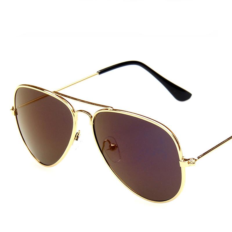 Mode Kinder Mercury Brille Sonnenbrille Pilot Farbe Film Junge Mädchen dunkle Brille einzigartig Gold frame purplen mercury