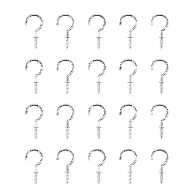 Mini Deckenhaken Schraubhaken Eisenaufhänger für Outdoor Lichterketten Hängepflanzen Tasse Kunstdekorationen Tasse Verlängerungshaken B 5pcs