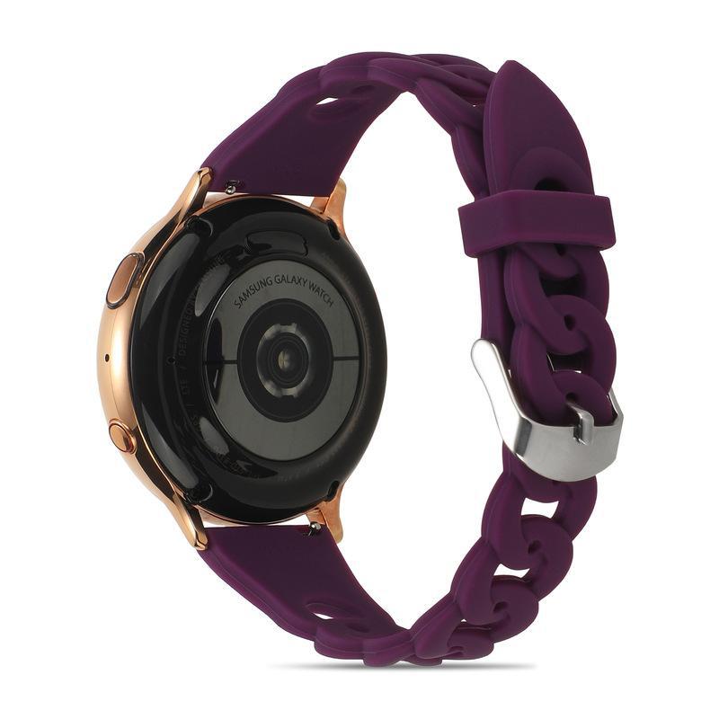 YurKem 20mm 22mm Damen Silikonarmband für Samsung Galaxy Watch 4 3 41mm 45mm Armband Armband S3 42mm 46mm Active 2 Gear Armband Huawei Gt 2 2e 42mm